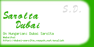 sarolta dubai business card